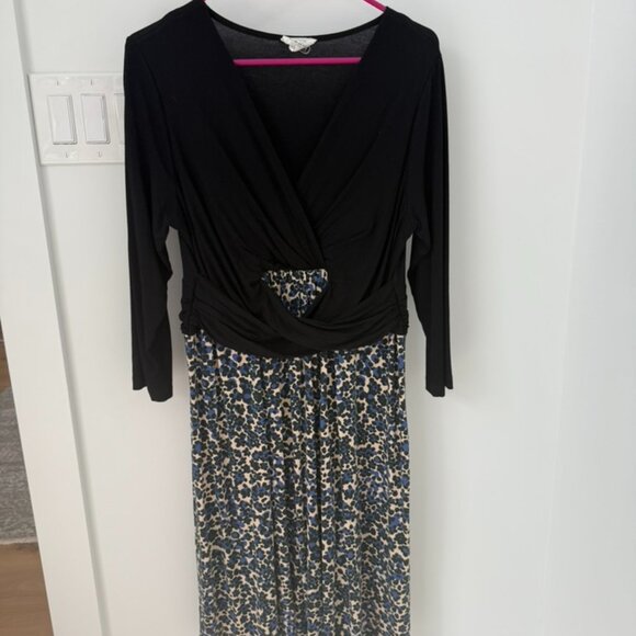 Seraphine Faux-Wrap Printed Maternity & Nursing Dress US Size 10 - Picture 1 of 5
